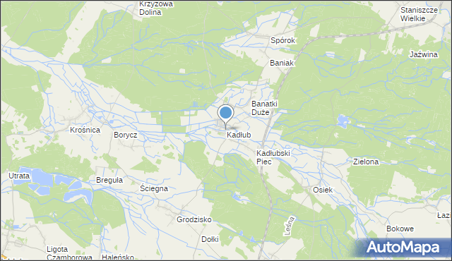 mapa Kadłub, Kadłub gmina Strzelce Opolskie na mapie Targeo